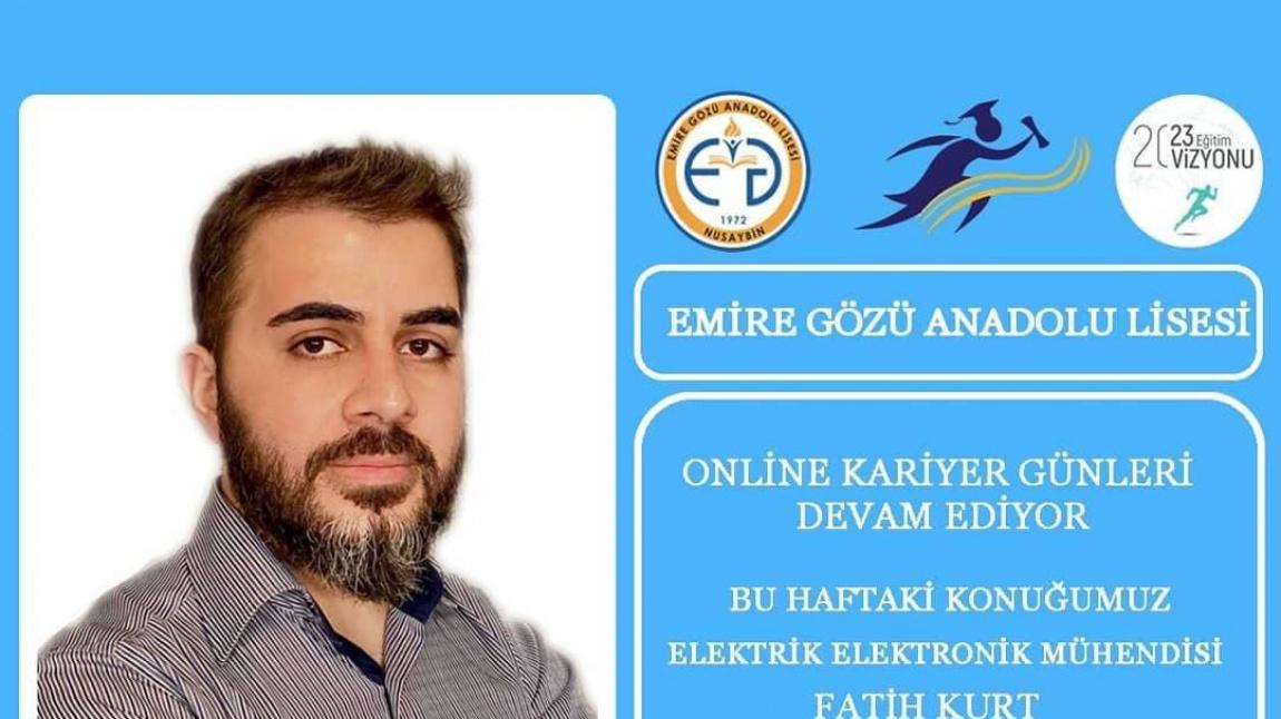 Online Kariyer Günleri  Konuğumuz Elektrik-Elektronik Mühendisi Fatih Kurt 